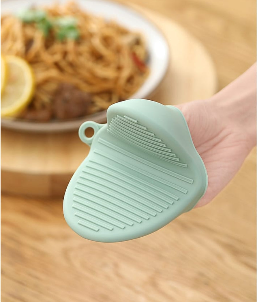 Fasola Heat Resistant Silicone Oven Gloves Silicone Potholders for Kitchen Beige X2Pack
