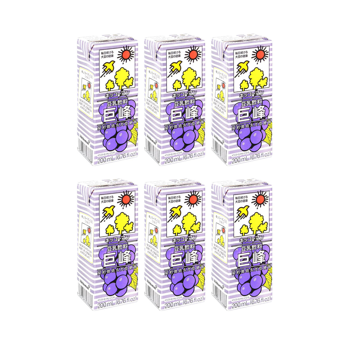 Kikkoman-Grape-Soy-Milk-200ml-X6Pack-1