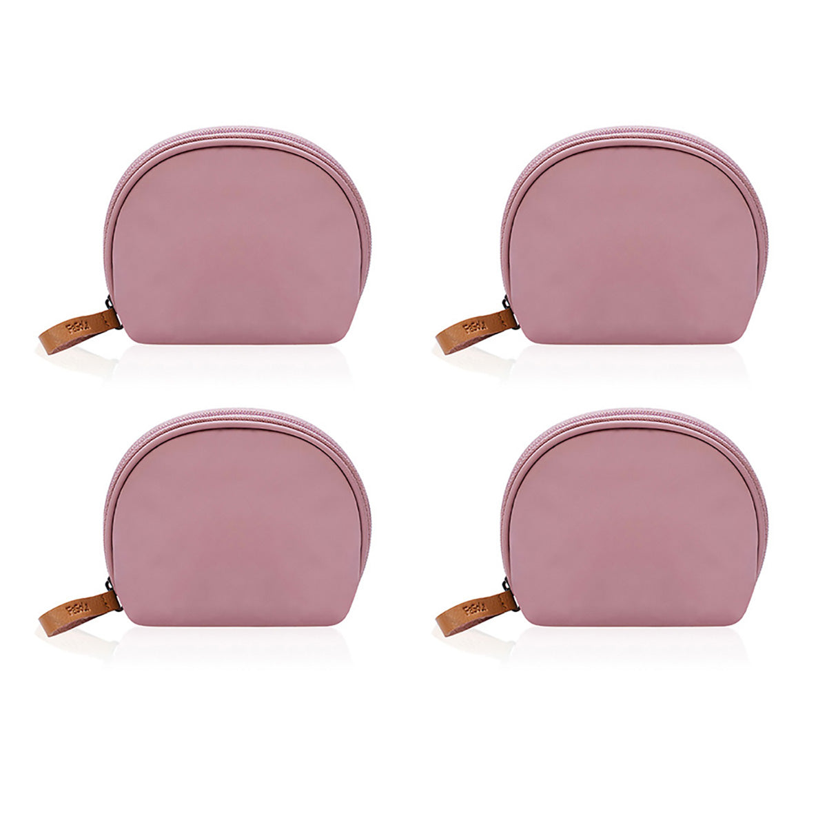Fasola-Portable-Shell-Makeup-Bag-Pink-X4Pack-1