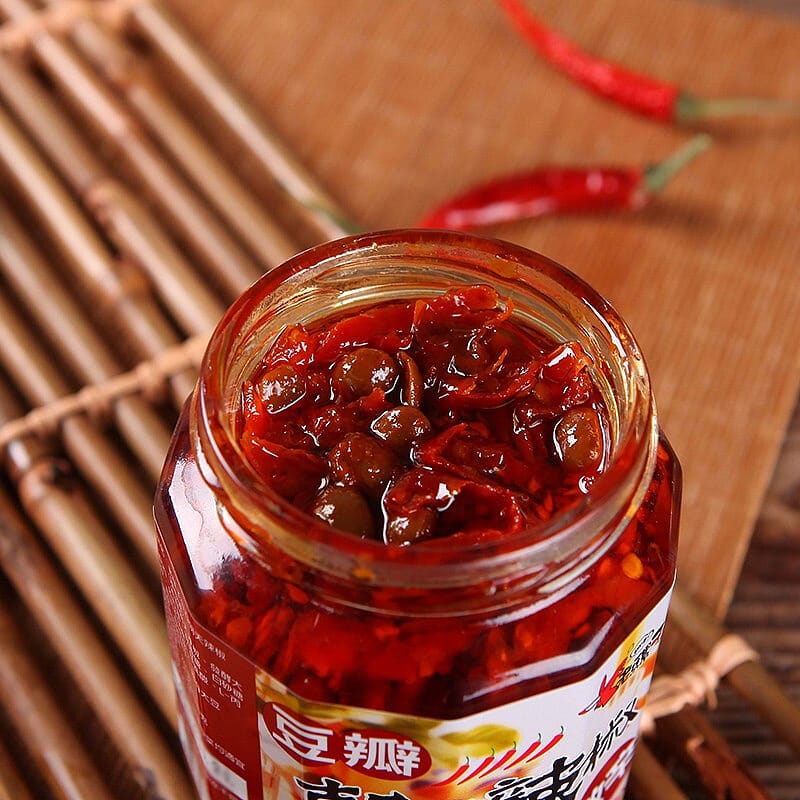 Old Mule Black Bean Chao Tian Chili Super Hot Sauce For Food Cooking or Mixing 240gX3Pack