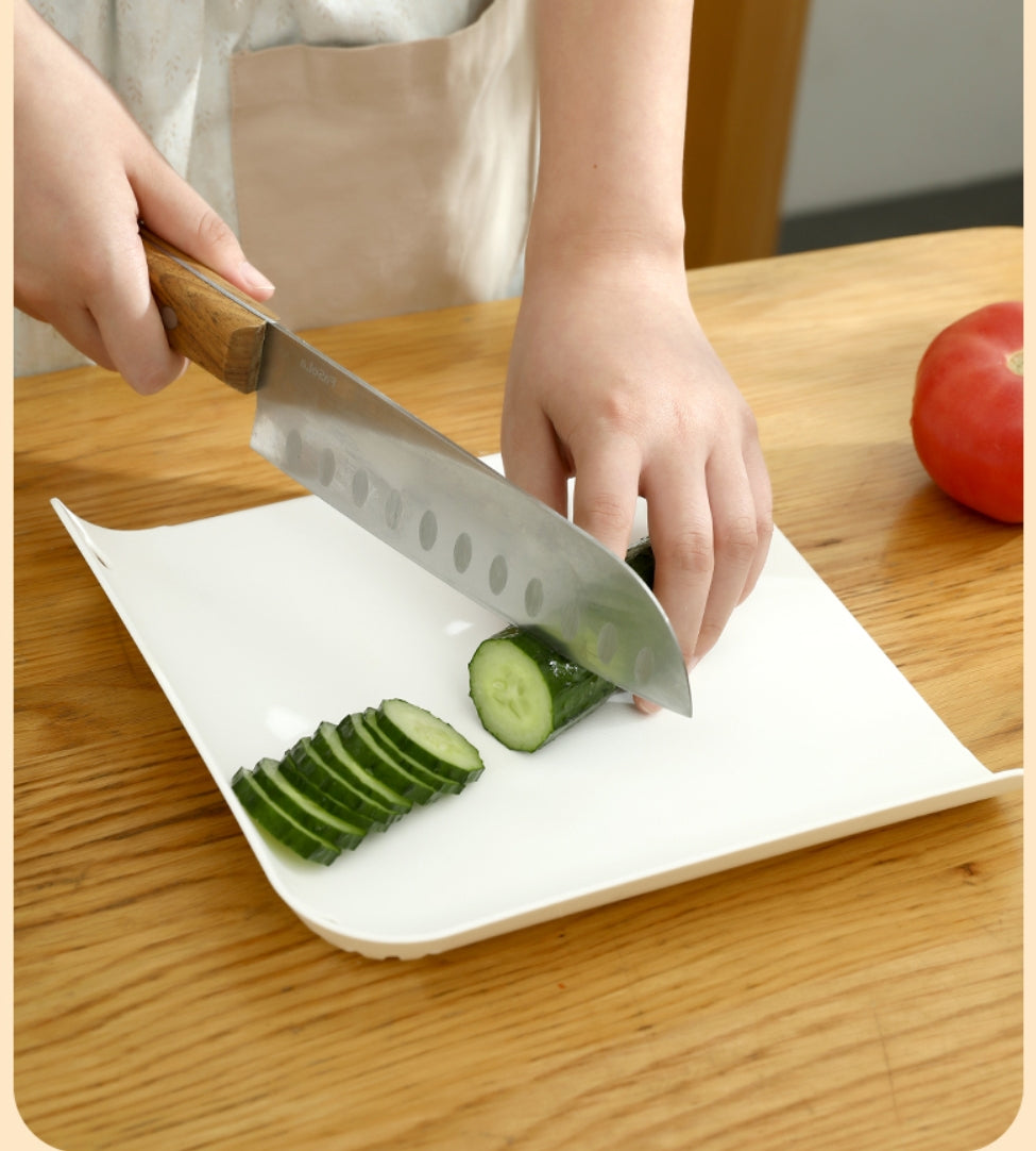 Fasola White Plastic Cutting Boards for Kitchen Chopping Board 23X23X3cm X4Pack