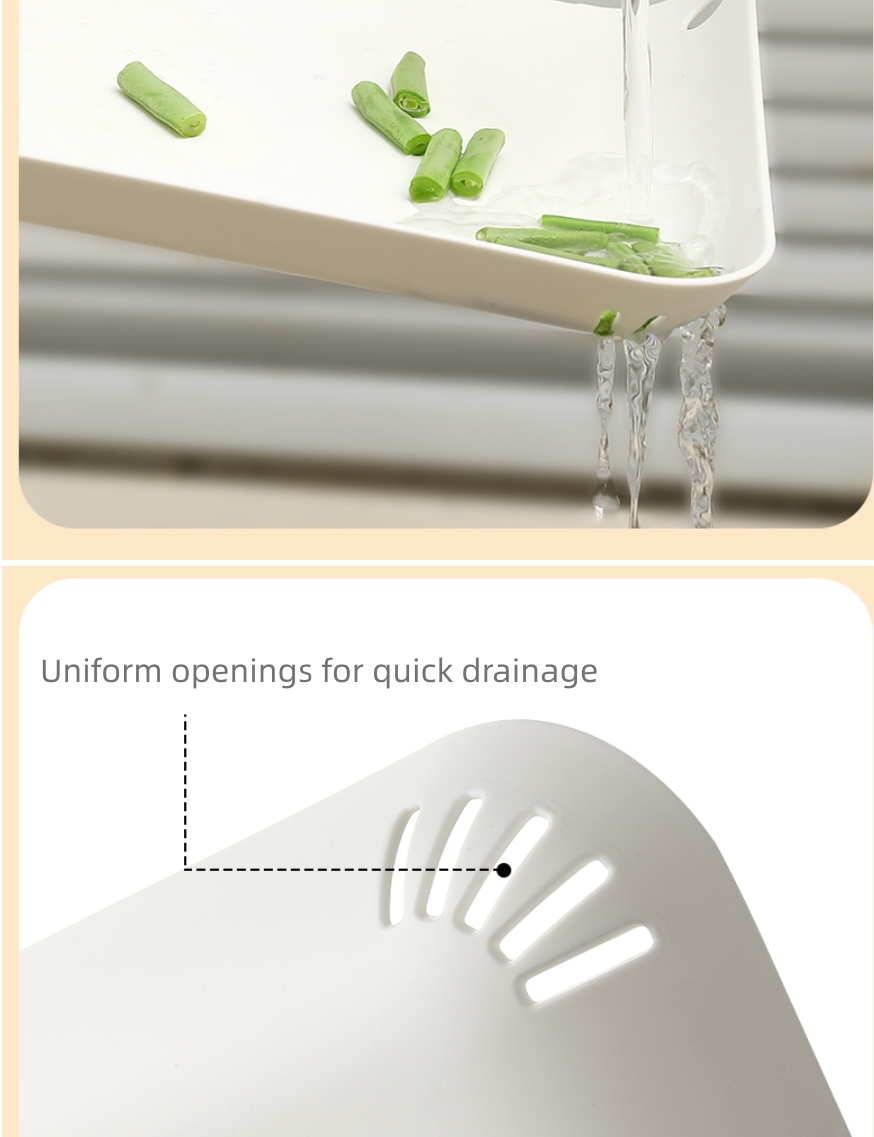 Fasola White Plastic Cutting Boards for Kitchen Chopping Board 23X23X3cm X4Pack