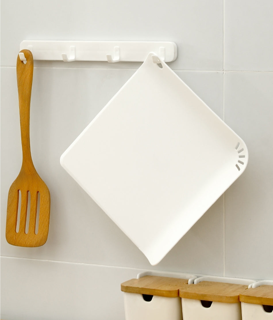 Fasola White Plastic Cutting Boards for Kitchen Chopping Board 23X23X3cm X4Pack