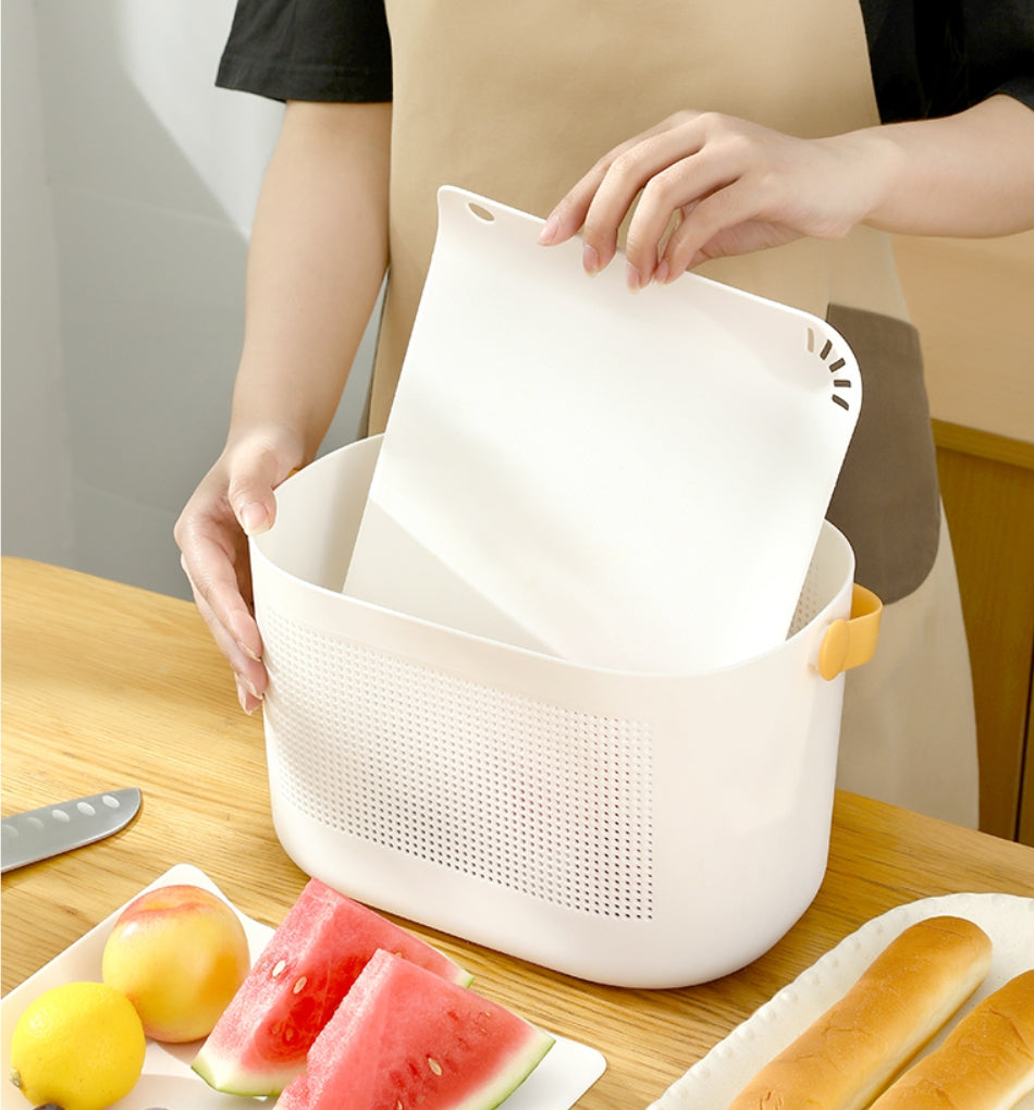 Fasola White Plastic Cutting Boards for Kitchen Chopping Board 23X23X3cm X4Pack
