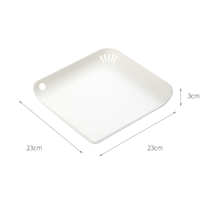 Fasola White Plastic Cutting Boards for Kitchen Chopping Board 23X23X3cm X4Pack