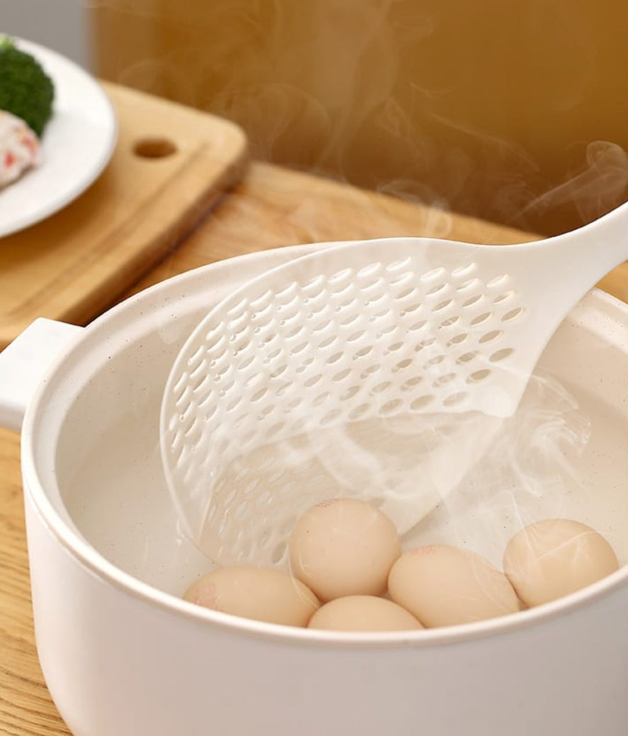 Fasola PA High-Temperature Resistant Kitchen Skimmer Cooking Spoon with Holes for Skimming/Draining 35.5X14.5cm X4Pack