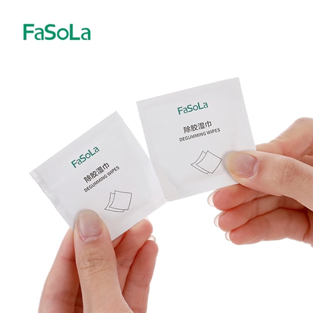 Fasola Large White Adhesive Remover Wipes Medical Skin Adhesive Remover Degumming Wipes 10X10cm 30Sheets X4Pack
