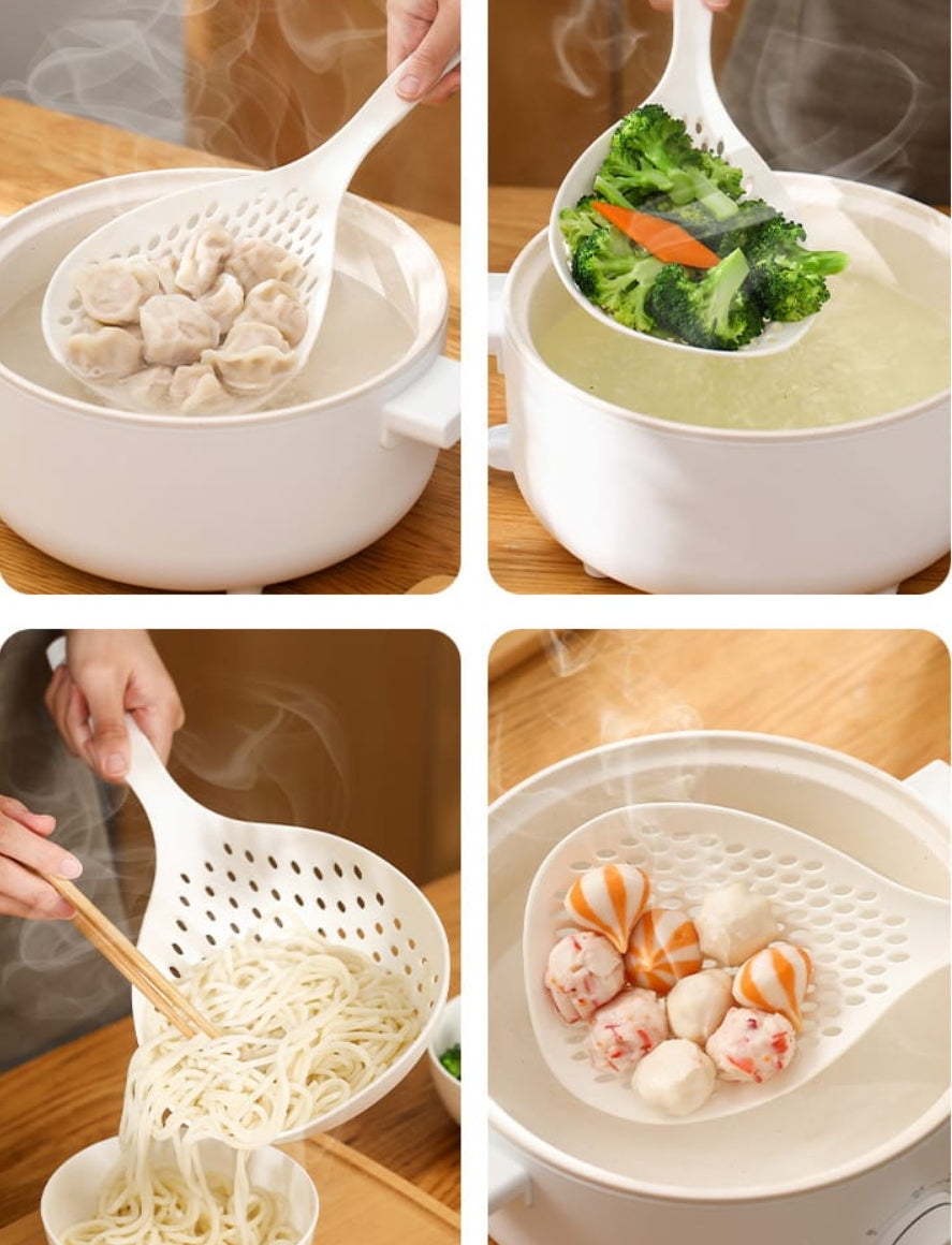 Fasola PA High-Temperature Resistant Kitchen Skimmer Cooking Spoon with Holes for Skimming/Draining 35.5X14.5cm X4Pack