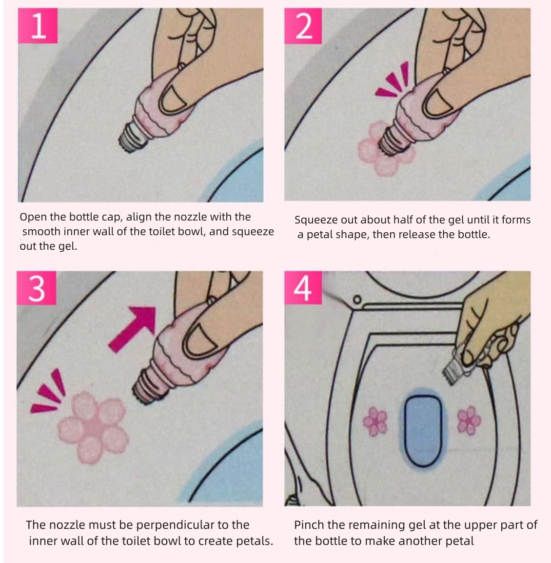Kobayashi Flower Toilet Gel Stamp Toilet Scent Fresheners Rose Scent 7.5g*3 X4Pack