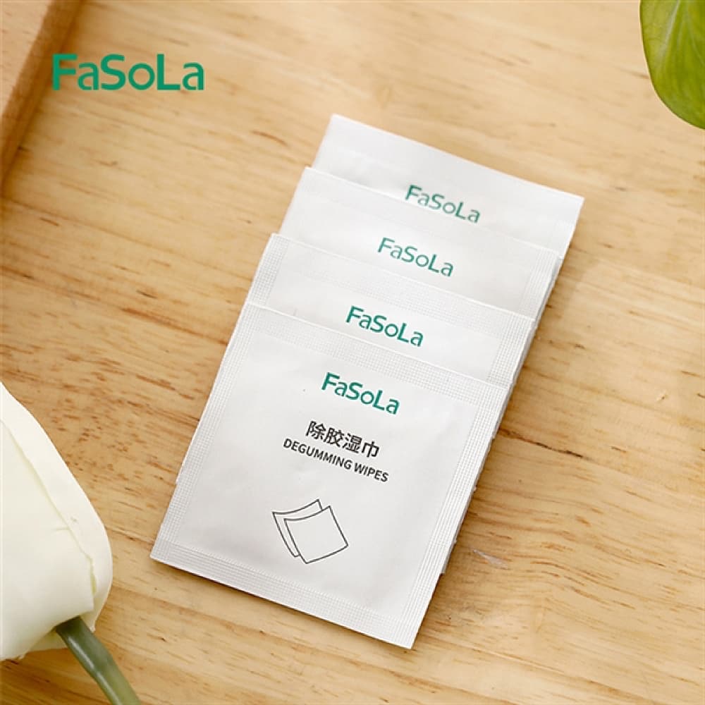 Fasola Large White Adhesive Remover Wipes Medical Skin Adhesive Remover Degumming Wipes 10X10cm 30Sheets X4Pack