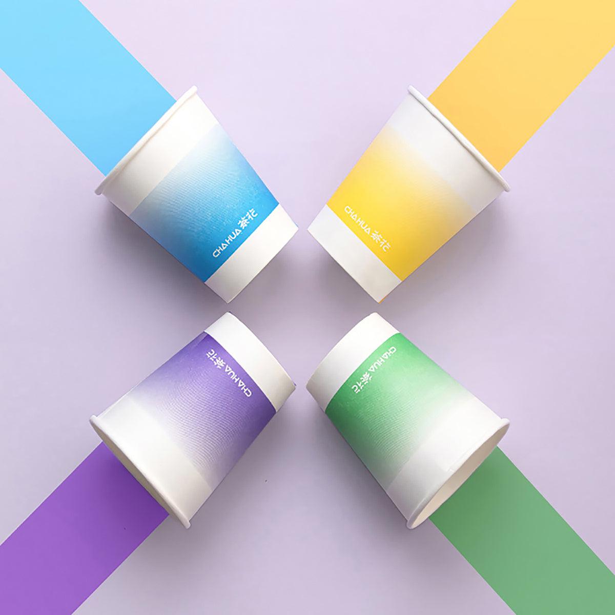 Chahua-Colorful-Disposable-Paper-Cups-218ml-80-Pieces-X4Pack-1