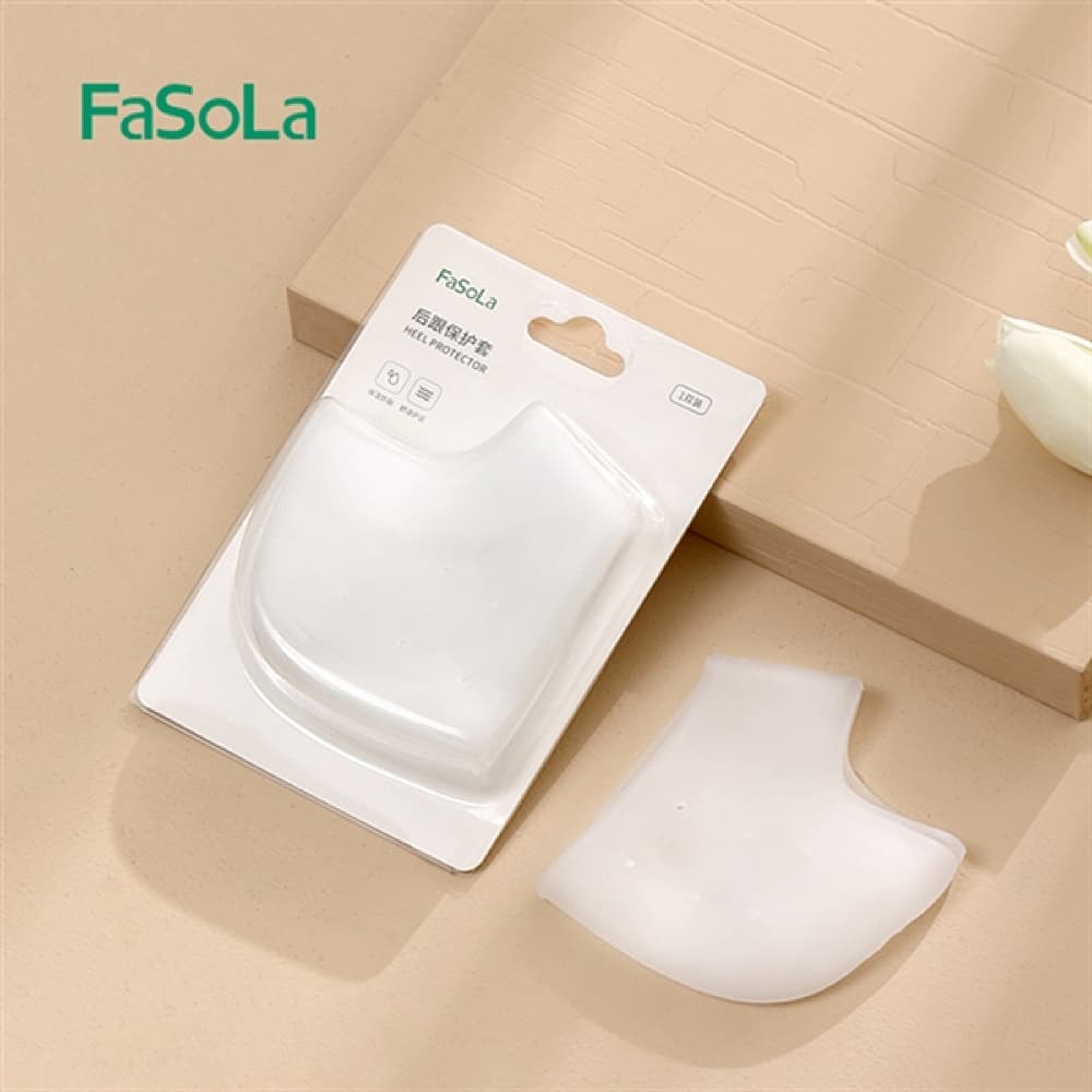 Fasola Heel Cushion Pads Heel Grips/Heel Liners Heel Protectors for Cracked Heels White 10*8cm 1 Pair X2Pack