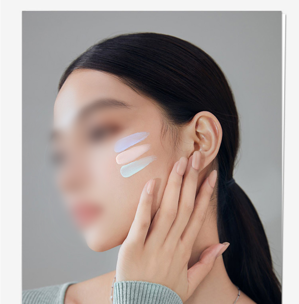 Unny Purple Light and Moisturizing Sunscreen One Step Color Corrector Isolation Primer Cream SPF20 PA+++ No.01 30g X4pack