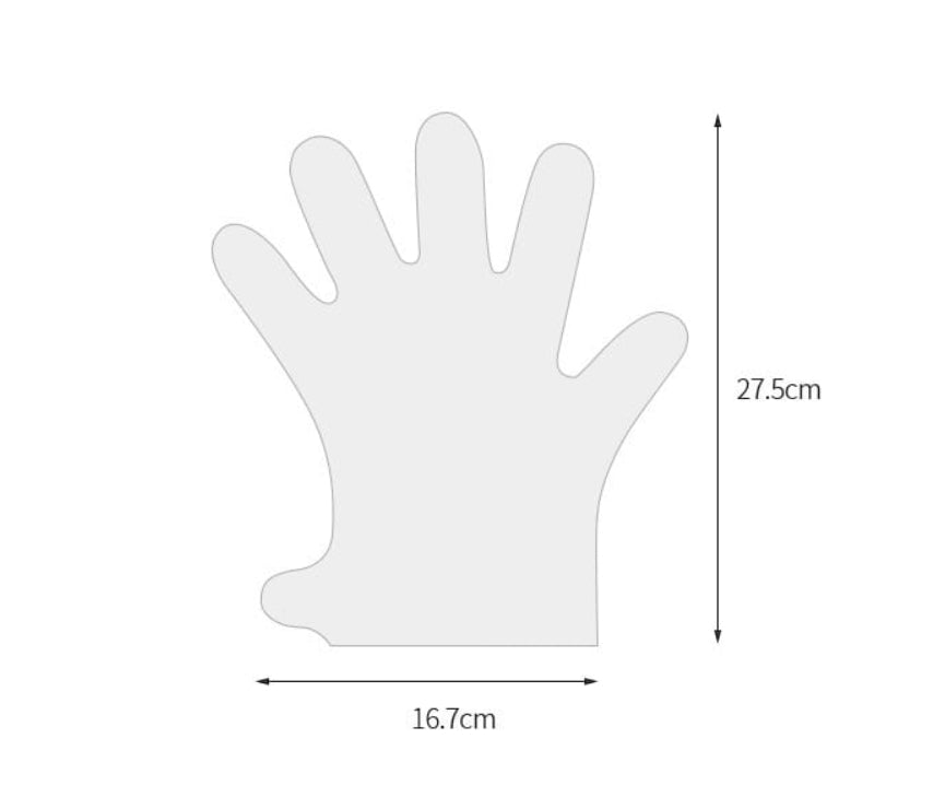Fasola Disposable Plastic Food Safe Gloves 27.5X16.7cm 100pieces X3Pack