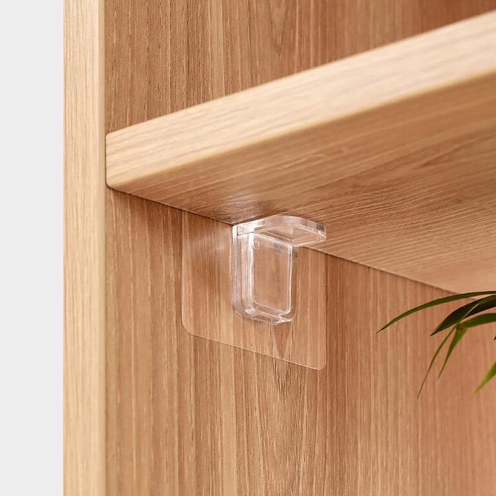 Fasola Home usage Transparent Adhesive Non-drilled board Holder 4 pieces X4Pack