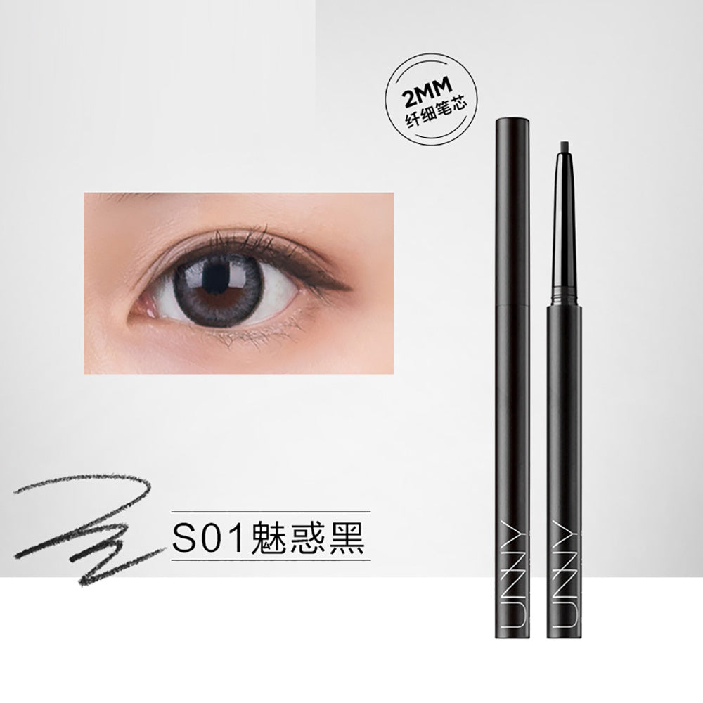 Unny Long Lasting Eyeliner Pencil Eye Liner Makeup Black S01 0.05g 2pack