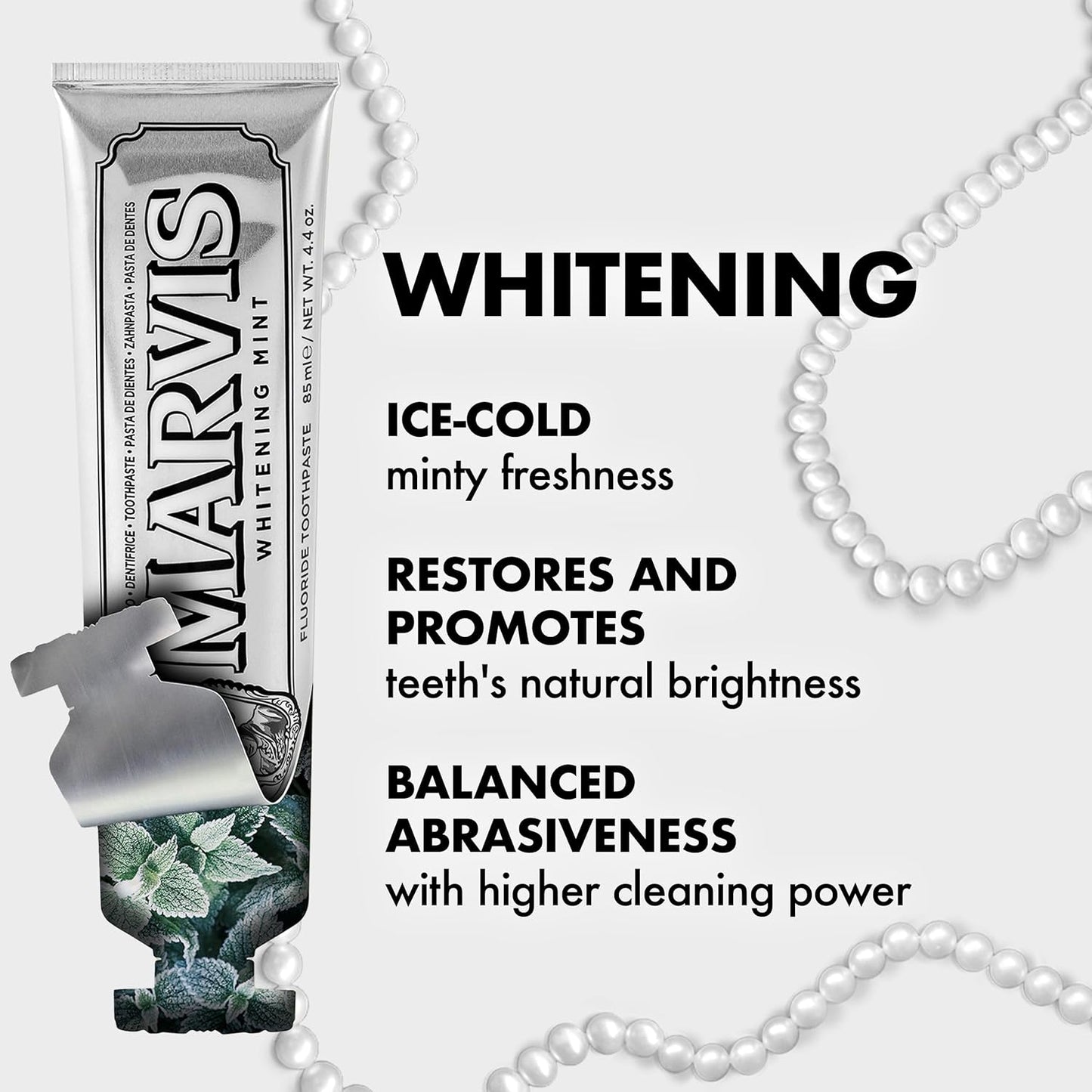 Marvis Whitening Mint Toothpaste Plaque Removal Toothpaste 85ml X2Pack