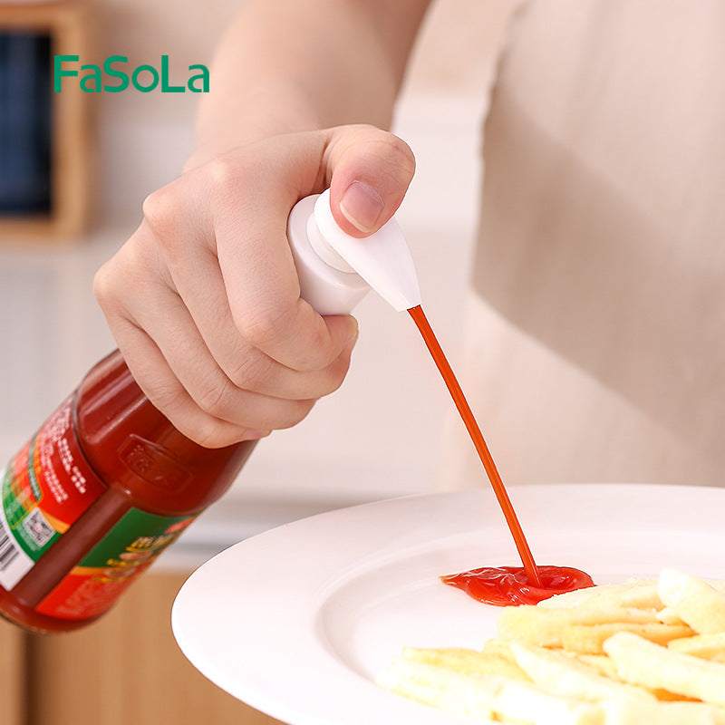 Fasola household White Oyster Sauce Vacuum Squeezer for Kitchen 6Pack