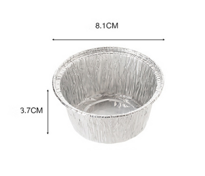 Fasola Disposable Air Fryer Aluminum Foil Bowl Round Diameter 8.1*3.7cm 20pcs Pack X4Pack