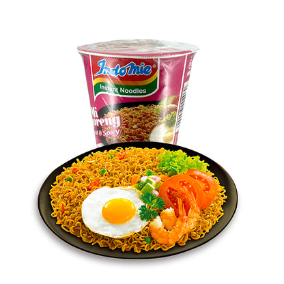 Indomie Hot & Spicy Flavor Instant Noodle Cup, Bold Taste, 70g X6Pack