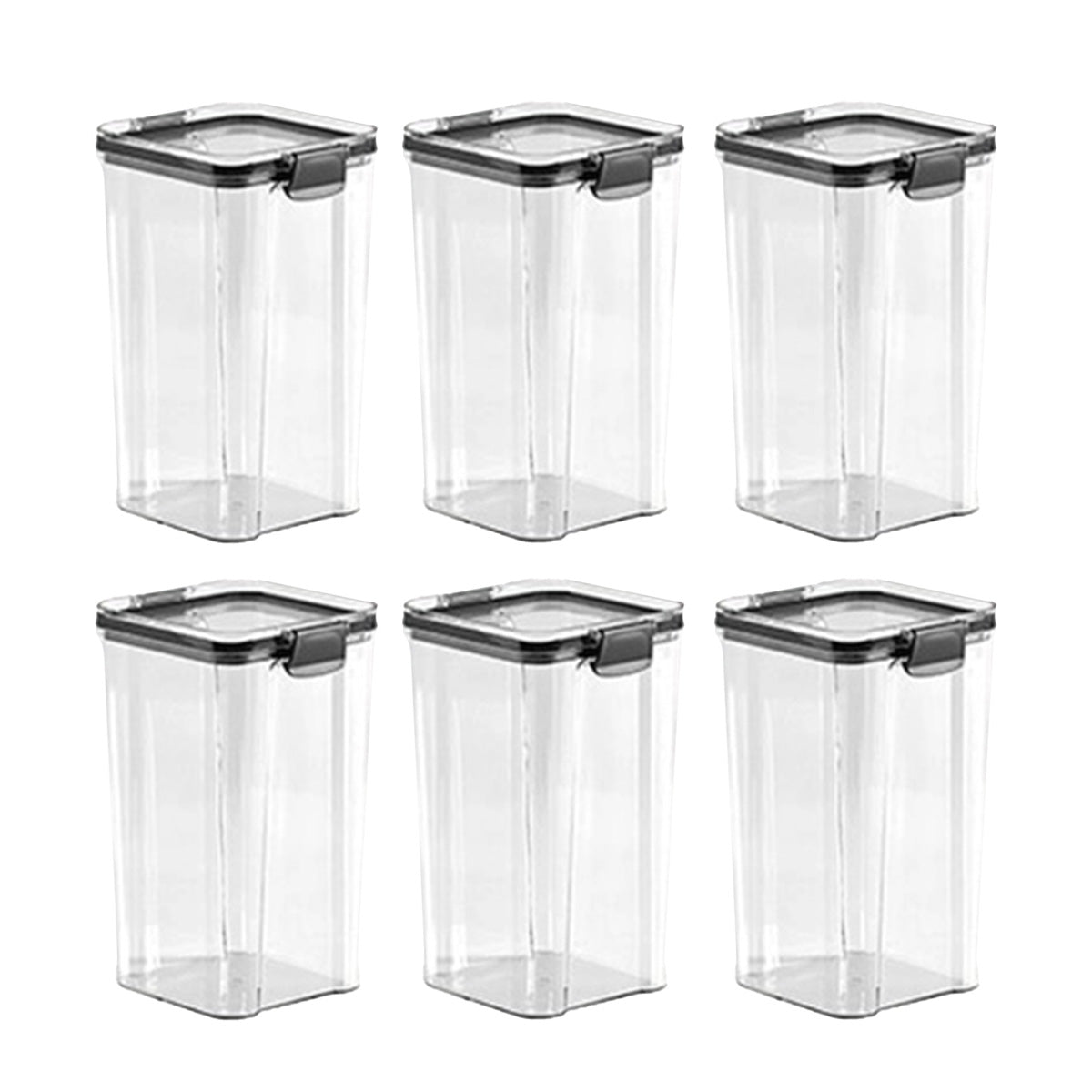 Lifease Visiable Transparent Kitchen Food Storage Jar with Lid Food Storage containers 1.3L X 3 Units X 2Pack