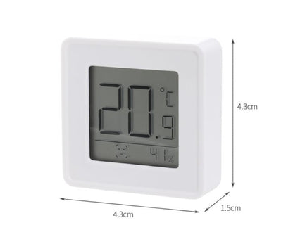 Fasola Home Indoor Wall Mounted White Digital Hygrometer and Thermometer 4.3 X 4.3 X 1.5cm 4Pack