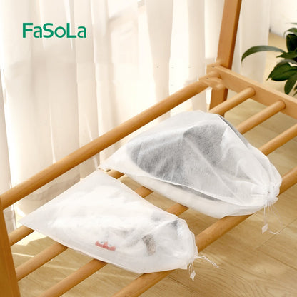 Fasola Non Woven Anti Yellow Sun Shoe Bag White Small 24*38cm 10pcs X2Pack