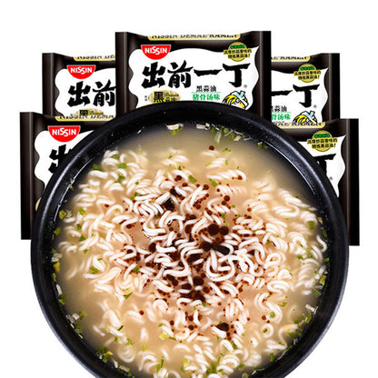 Nissin Izumi Ichidashi Black Garlic Oil Pork Bone Soup Flavor 100g*5 bags Pack X4Pack