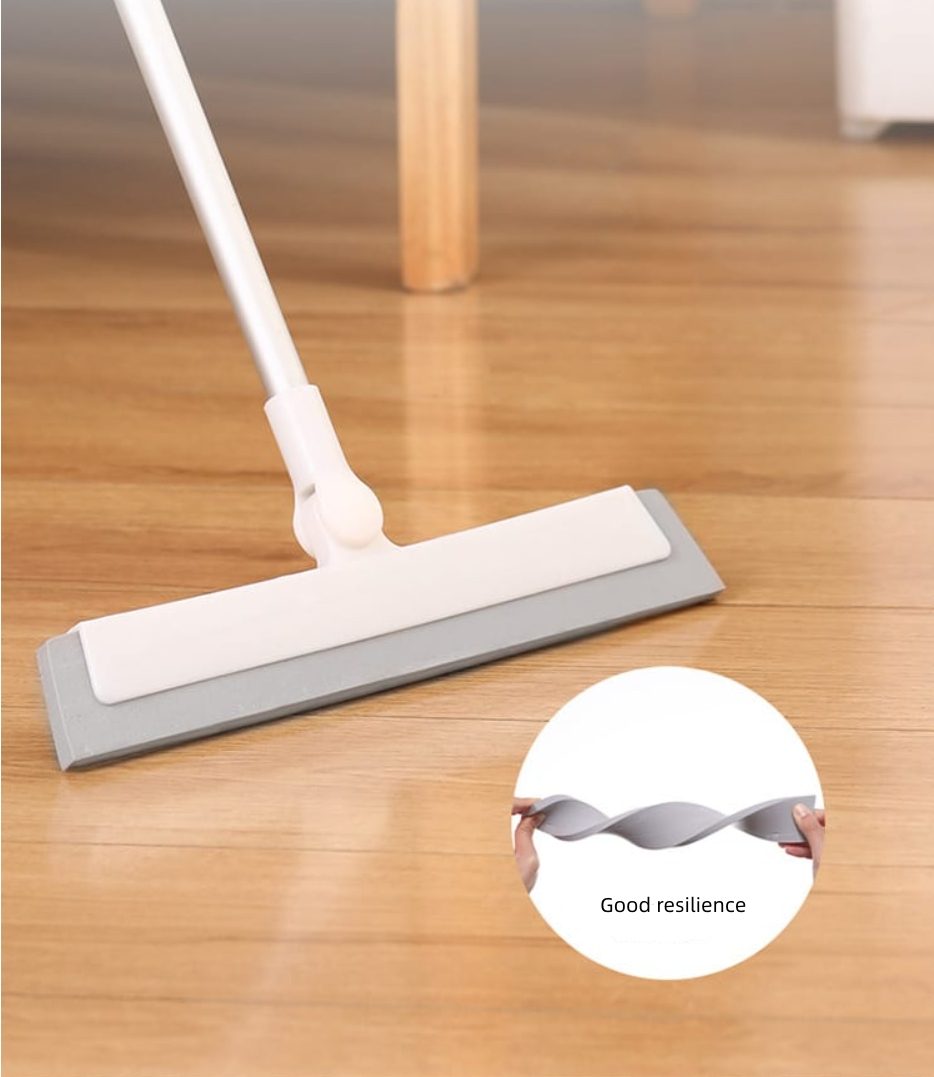 Fasola Multi-purpose Telescopic Magic Cleaning Broom Sweeper Household Squeegee Broom for Floor Cleaning White 65*31cmX2Pack