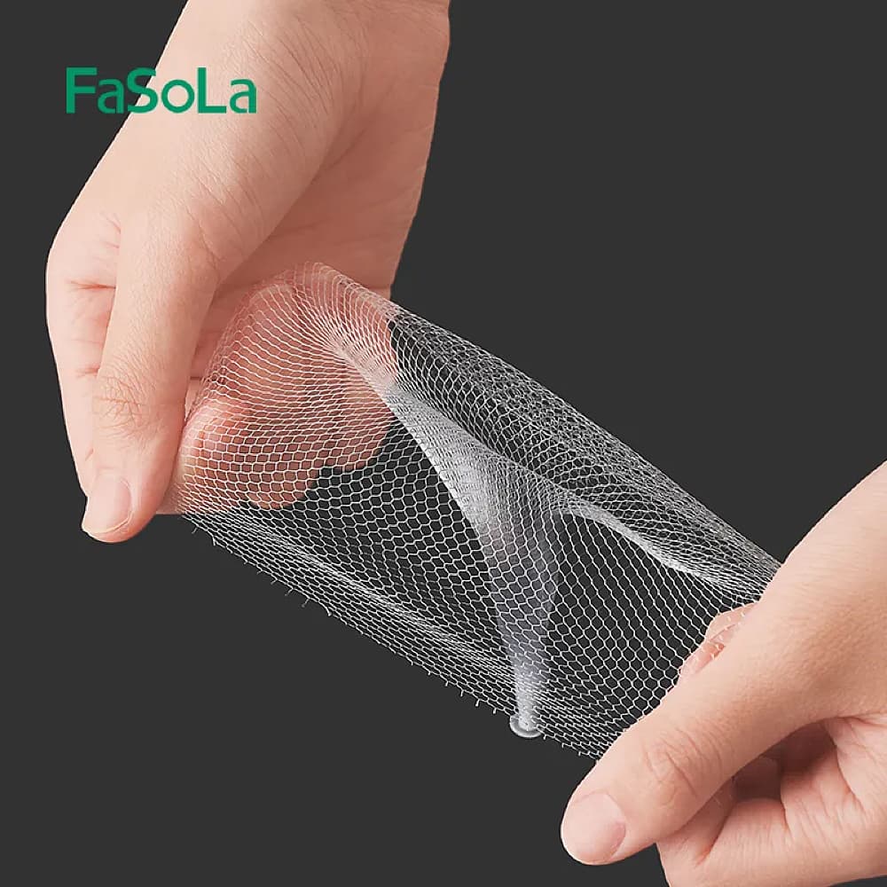 Fasola Disposable Kitchen Mesh Sink Strainer Bags Sink Strainer Filter Net Hair Stopper 100pcs in X3Pack