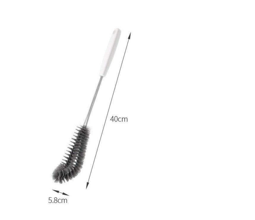 Fasola Straight Bristle Long Plastic AllRound Handle Cleaning Brush for Beer Wine Bottle 40 X 5.8 cm X2Pack