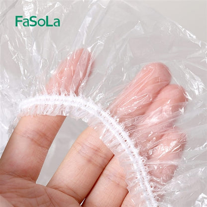 Fasola Disposable Plastic Bowl Covers Food Cover Dish Cover Elastic Stretch Bowl Covers 30pcs In Diameter 23cmX3Pack