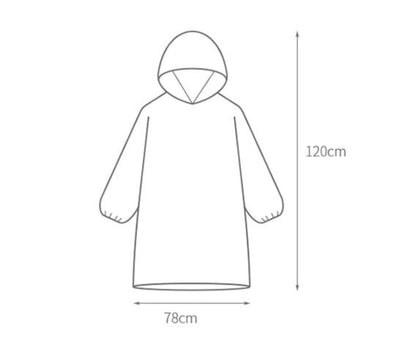 Fasola Disposable Waterproof Portable Transparent Raincoat for outside White 120 X 78cm X4Pack