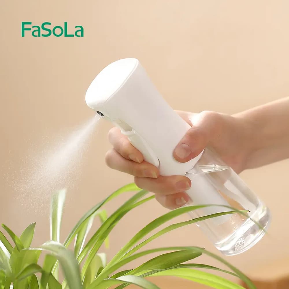 Fasola High Pressure Continuous Spray Bottle For for Hairstyling, Cleaning, Plants, Pets, Barbers, Salons White 200mlX2Pack