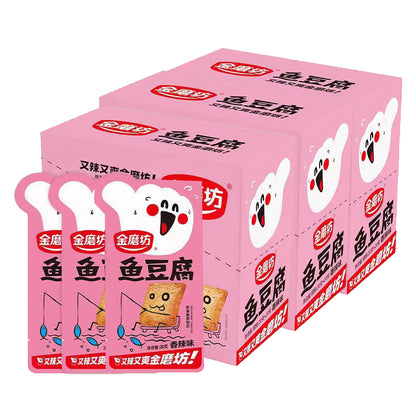 Jinmofang Snack Fish Tofu Spicy Flavor 20g X20bagsX3pack