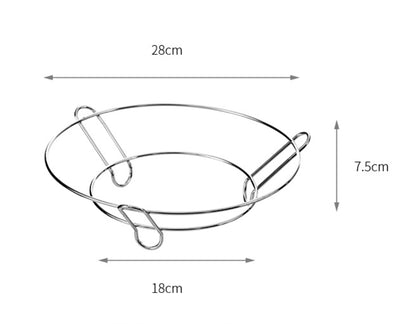 Fasola Large Size Food Grade Multifunctional Steaming Cooking Rack 28X18X7.5cm X2Pack