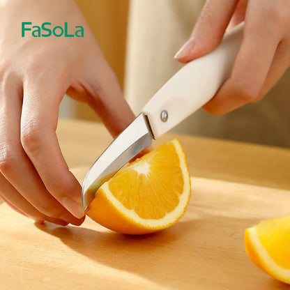 Fasola Multifunctional Apple Vegetable Peelers for kitchen Stainless Steel Peelers White  17X2X1.5cm X6Pack