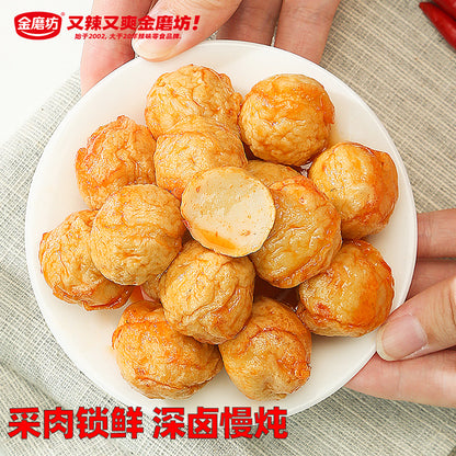 Jinmofang Snack Bouncy Fish Balls BBQ Flavor 20g X20bags X2pack