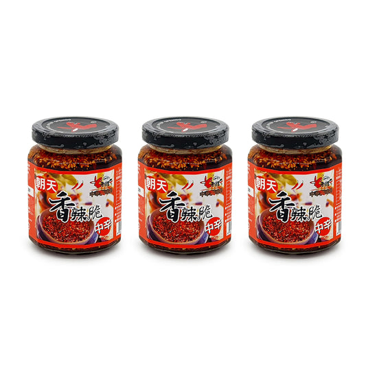 Old Mule Dynasty Spicy Crispy Chili Sauce Medium Spicy 240gX3Pack