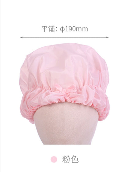 Fasola Reusable Waterproof Bath Shower Cap EVA Hair Cap for Shower Pink X2Pack