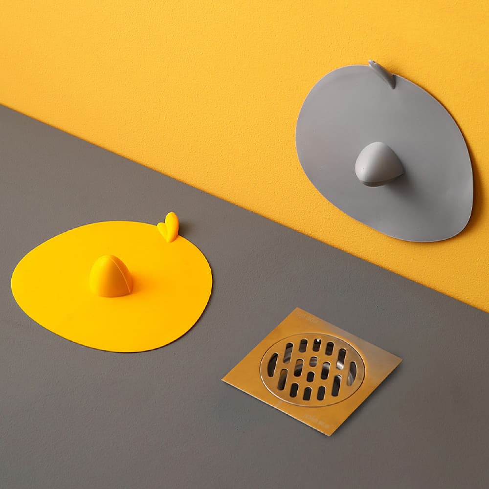 Fasola Floor Drain Odor Control Cover Yellow 16.3*16.6cmX2Pack