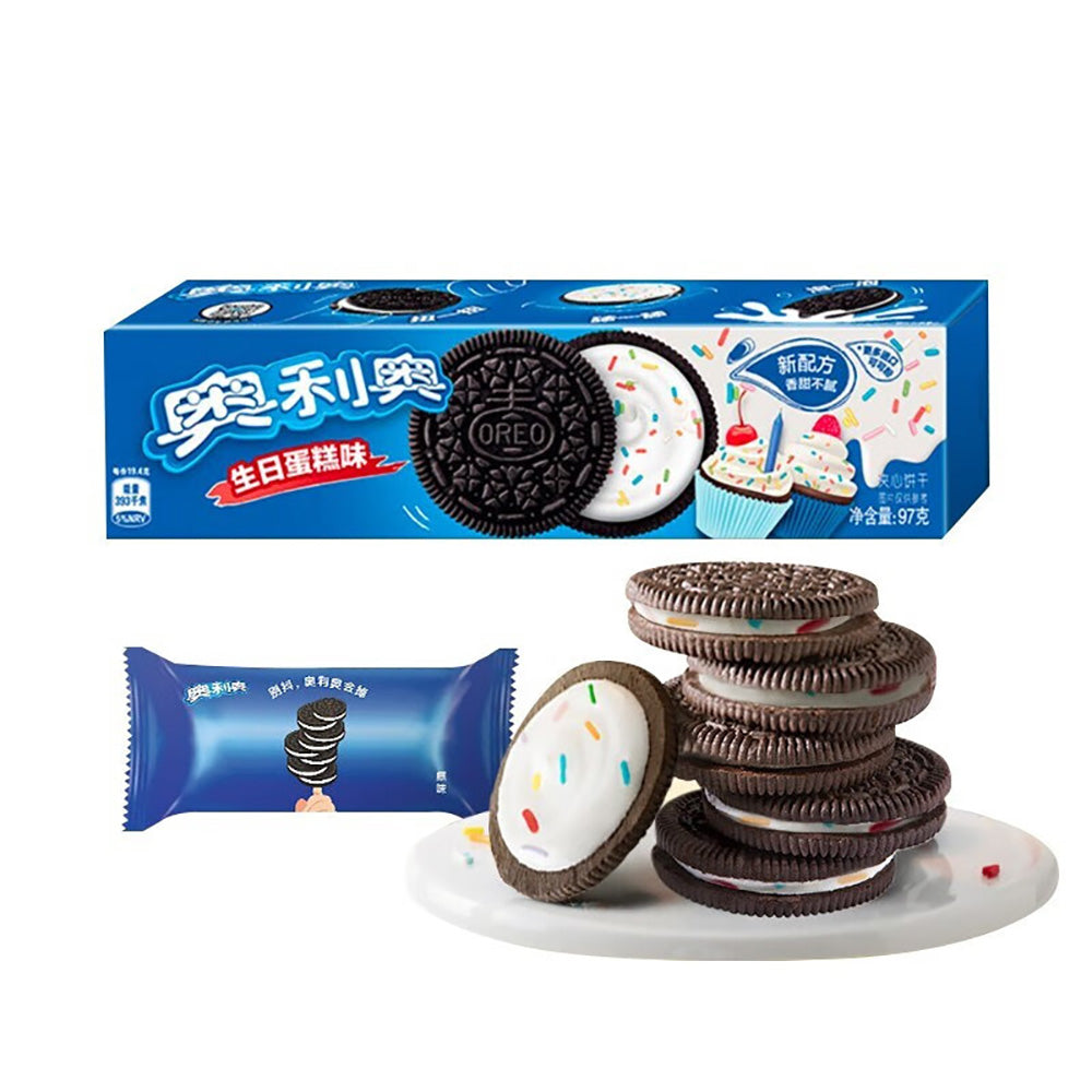 Oreo Birthday Cake Flavor Cookies 97g X8Pack