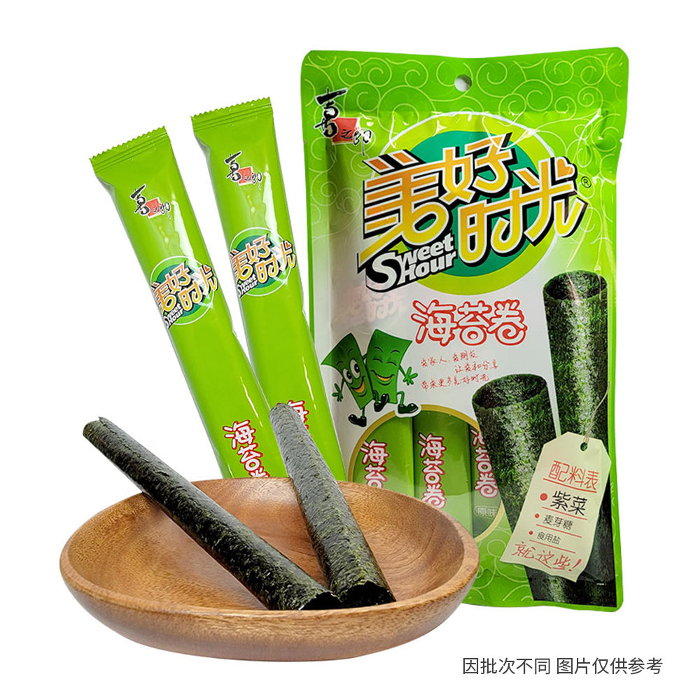 Strong Food Snack Sweet Hour Seaweed Roll Original Flavor 11g X6pack