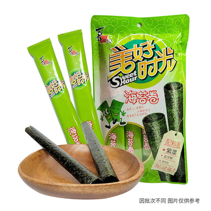 Strong Food Snack Sweet Hour Seaweed Roll Original Flavor 11g X6pack