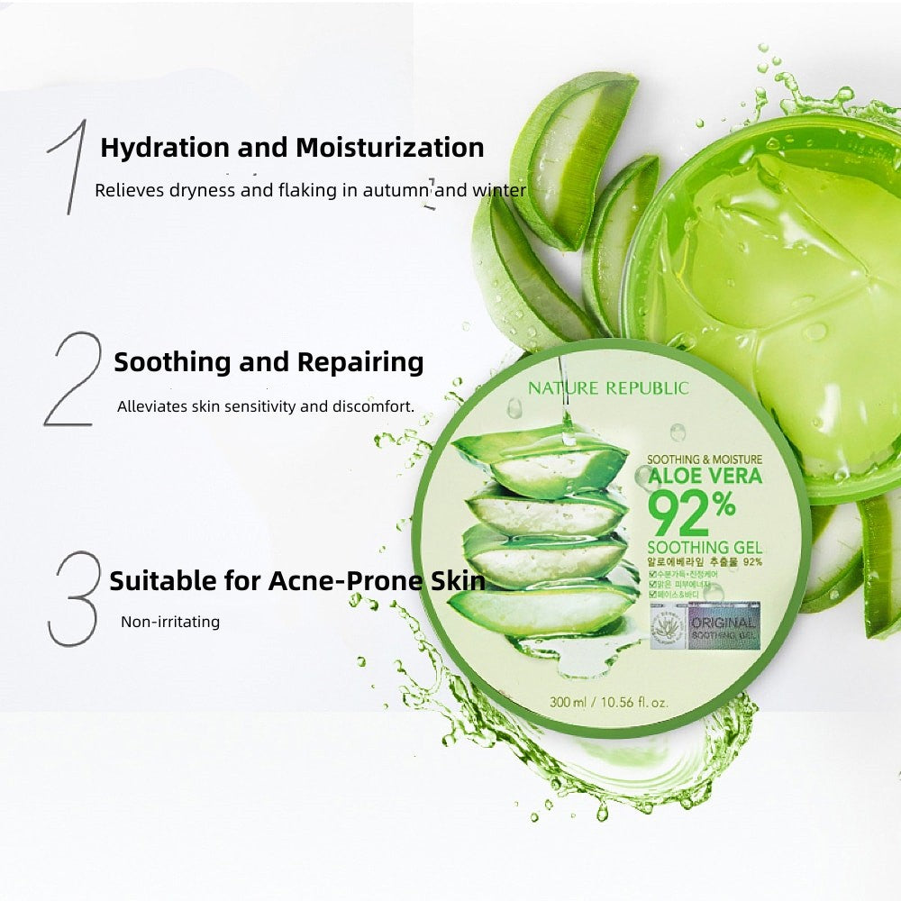 Natural Paradise Soothing & Moisture Aloe Vera 92% Gel 300mlX2Pack