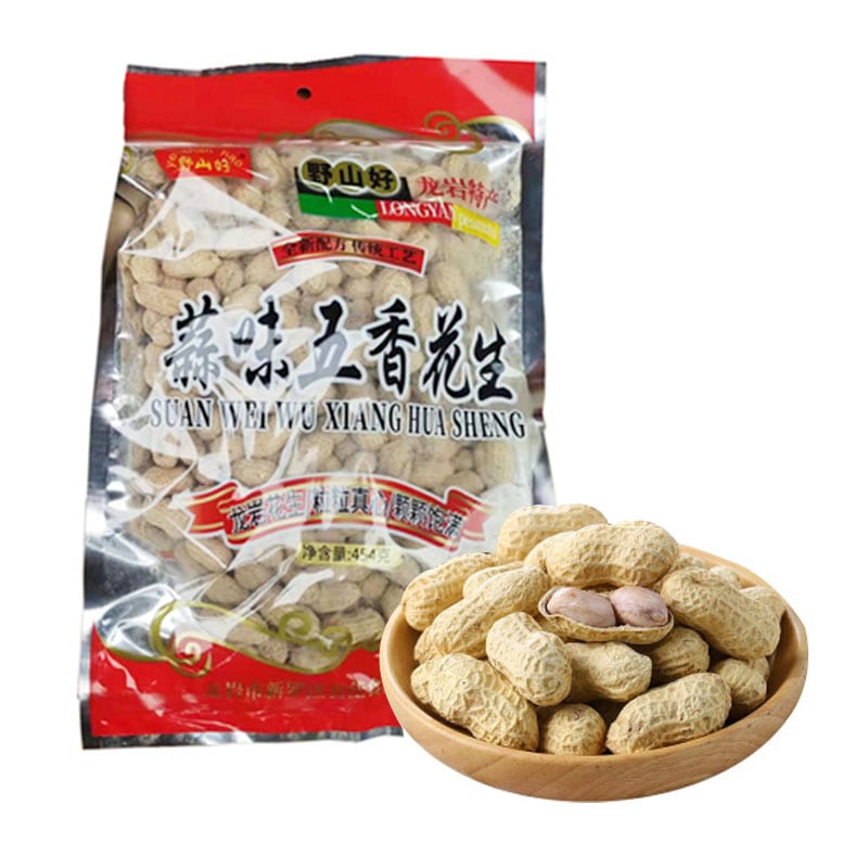 YeShanHao Ready to eat Garlic Five-Spice Peanuts 454g 2pack