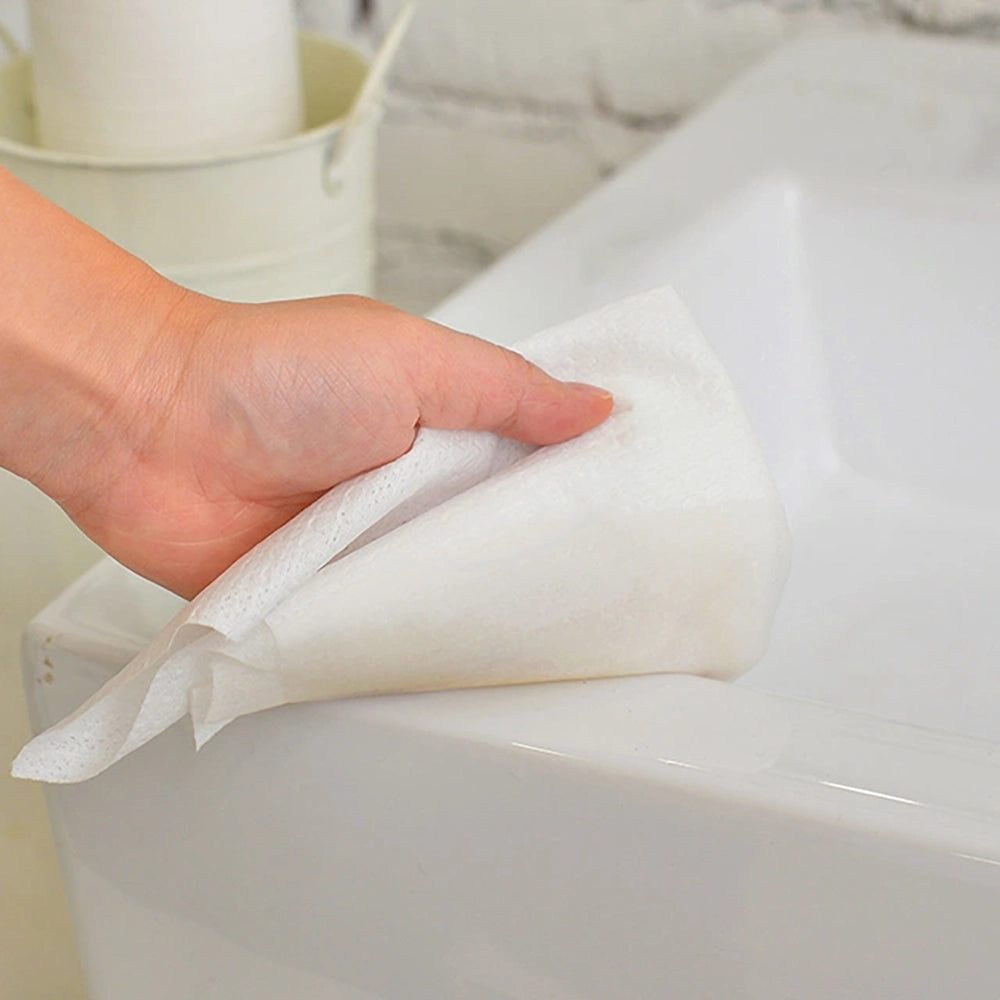 Lifease White Towel Roll Disposable Cloth Rag for Kitchen Dishwash 60Pieces X 2pack