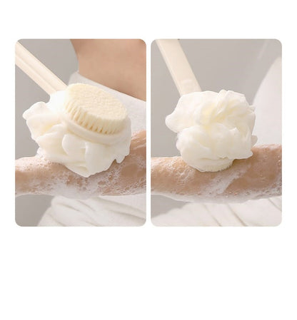 Fasola Double Sided Bath Shower Brush Wet and Dry Brushing White 37 X 9cm 2Pack