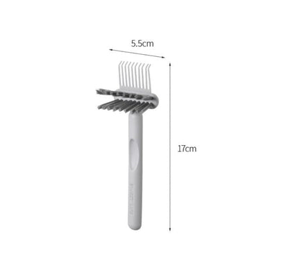 Fasola 2-in-1 Hair Brush Cleaning Tool Comb Cleaning Brush Hair brush Cleaner Comb Hair Brush Remover Rake Gray X2Pack