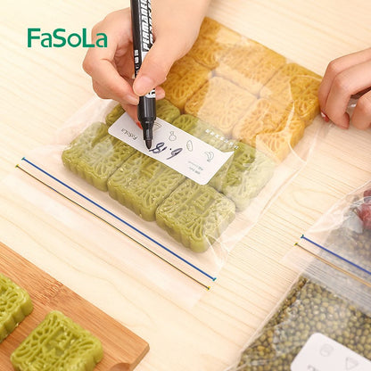 Fasola Kitchen Strong Double Zipper Sealed Food Storage Bag Medium 18*20cm 20pcs in X3Pack